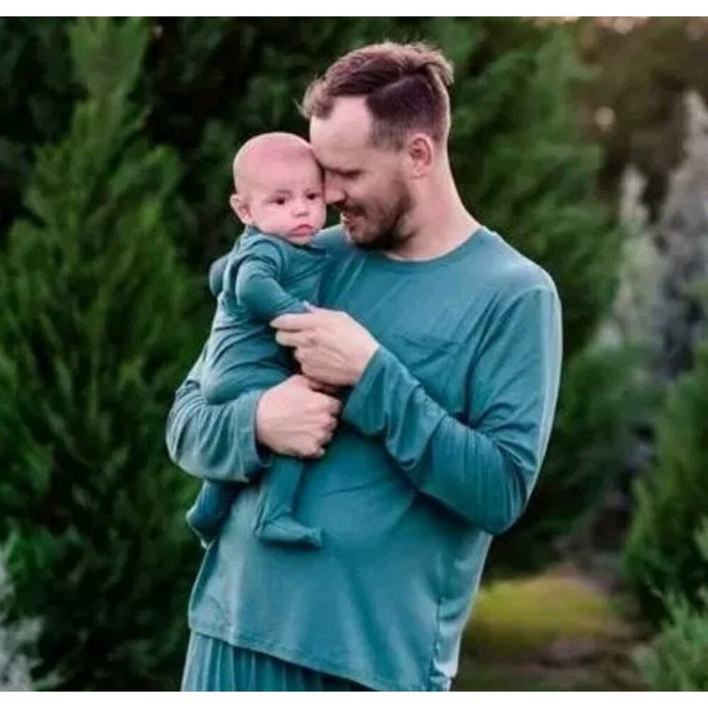 Kyte Pajama Men's Emerald Green Pajama Set Bamboo Size Large
